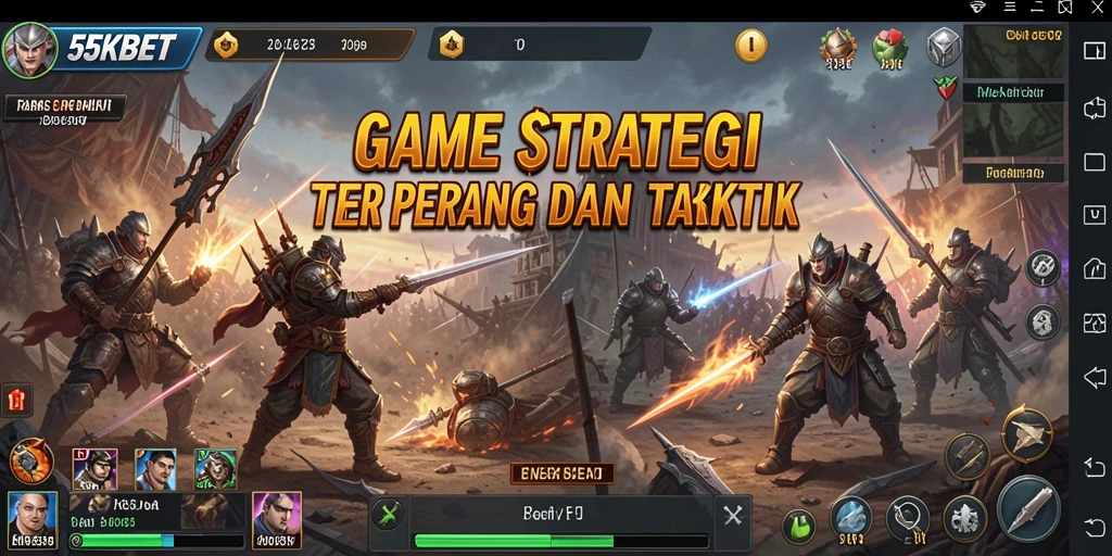 Tampilan gameplay mendebarkan dalam 55KBET dengan aksi strategis.