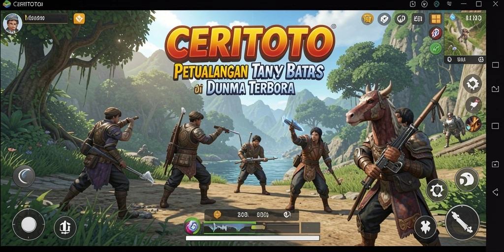 Tangkapan layar CERITOTO yang menampilkan dunia Open World yang menakjubkan.