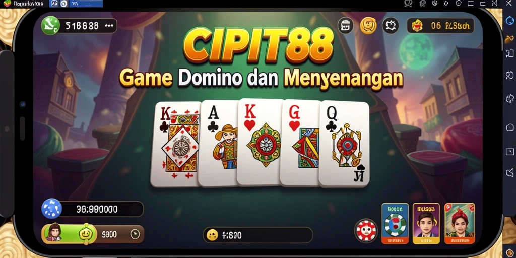 Screenshot gameplay seru dari fitur Domino di CIPIT88.