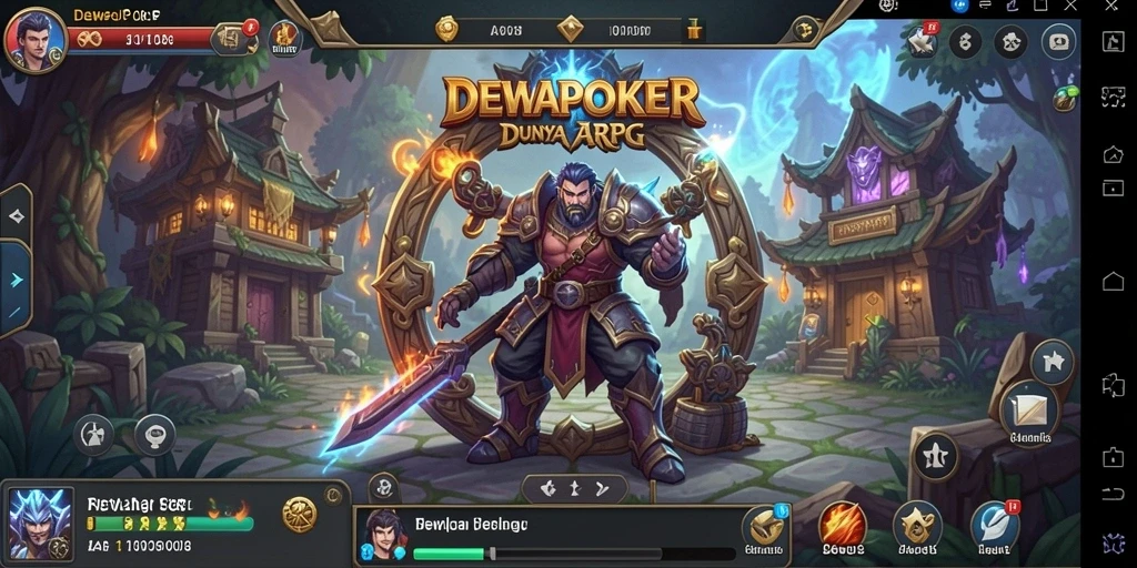 Tampilan gameplay menarik dari DEWAPOKER yang memukau.