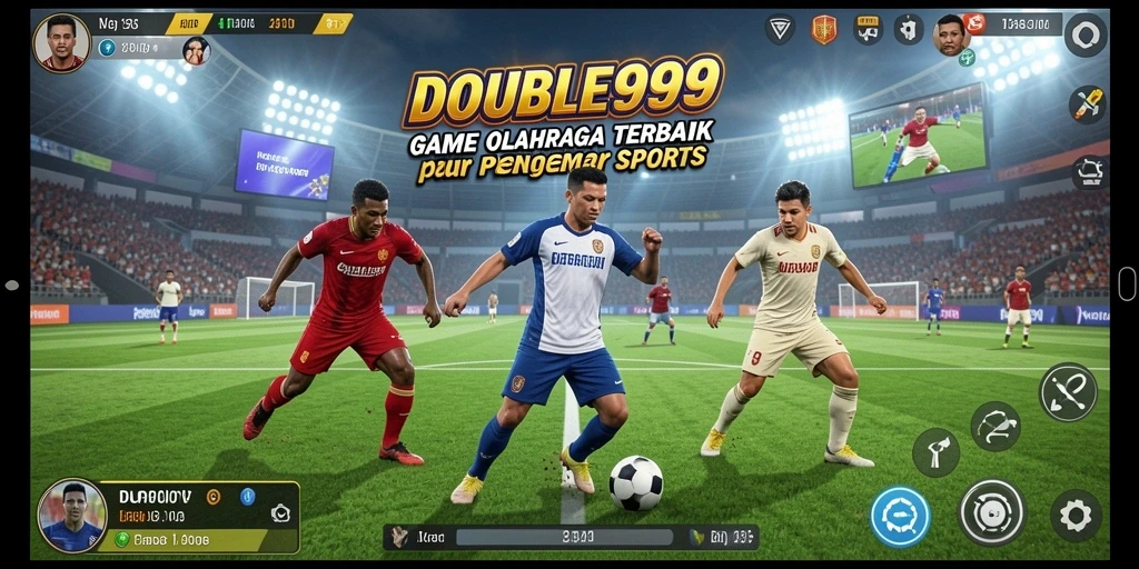 Tangkapan layar gameplay DOUBLE999 menampilkan aksi seru dan dinamis olahraga.