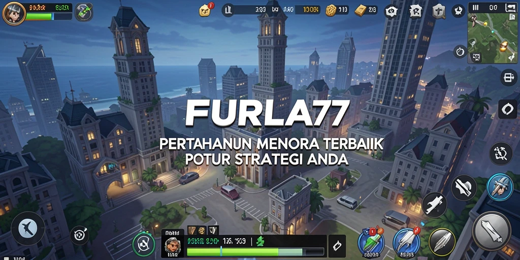Tangkapan layar menunjukkan gameplay seru FURLA77 dalam Tower Defense.
