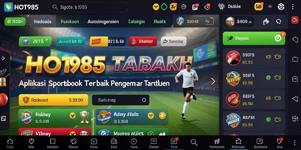 Tampilan antarmuka HOT985 yang menarik dan mudah digunakan.