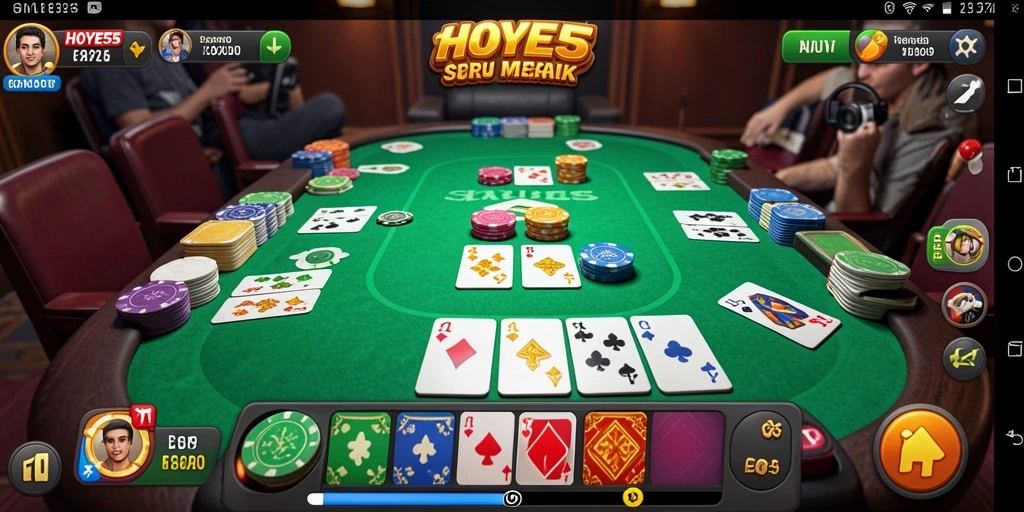 Gameplay menarik di HOYE55 dengan teman-teman dalam permainan Gaple.