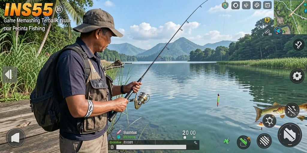 Tangkapan ikan yang mengesankan dalam gameplay INS55.