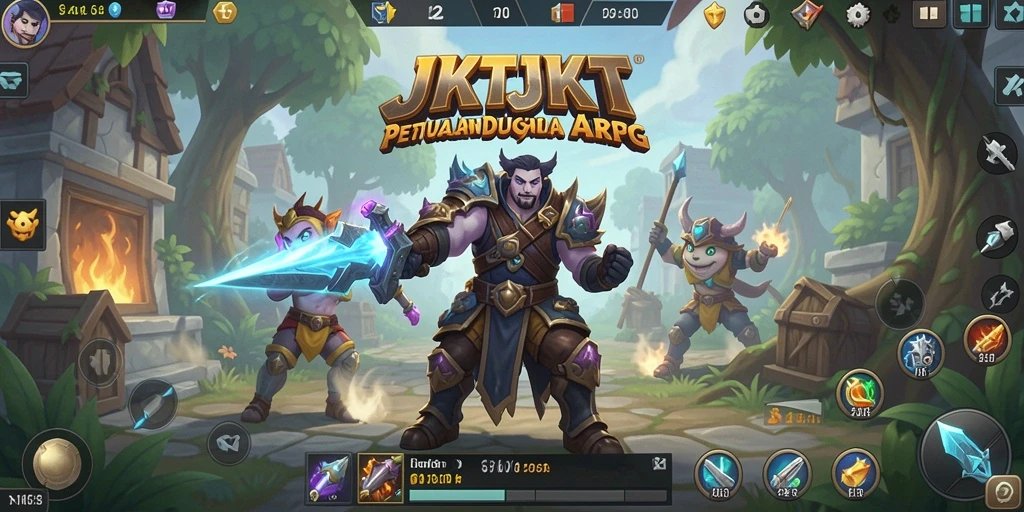 Tampilan gameplay menakjubkan dari JKTJKT dalam aksi ARPG.