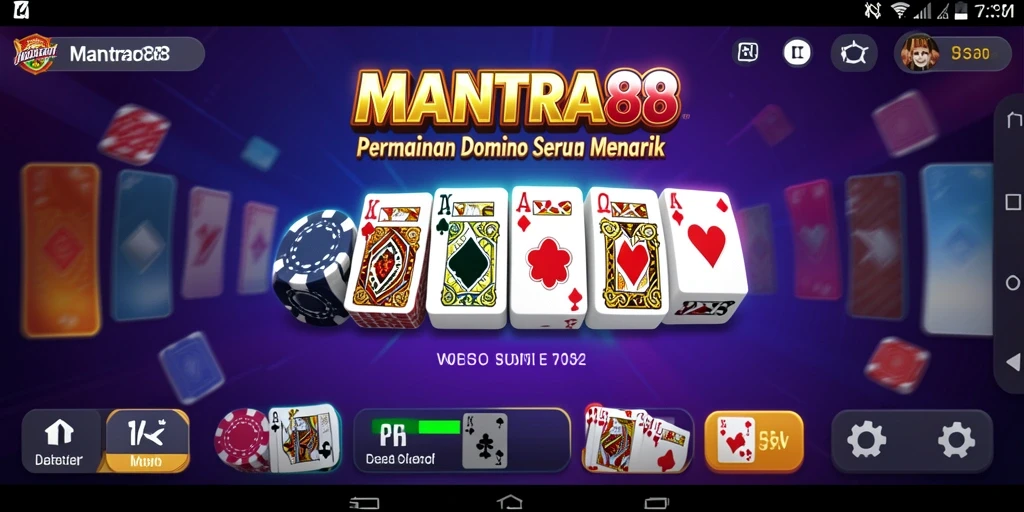 Tampilan gameplay seru dalam permainan Domino MANTRA88.