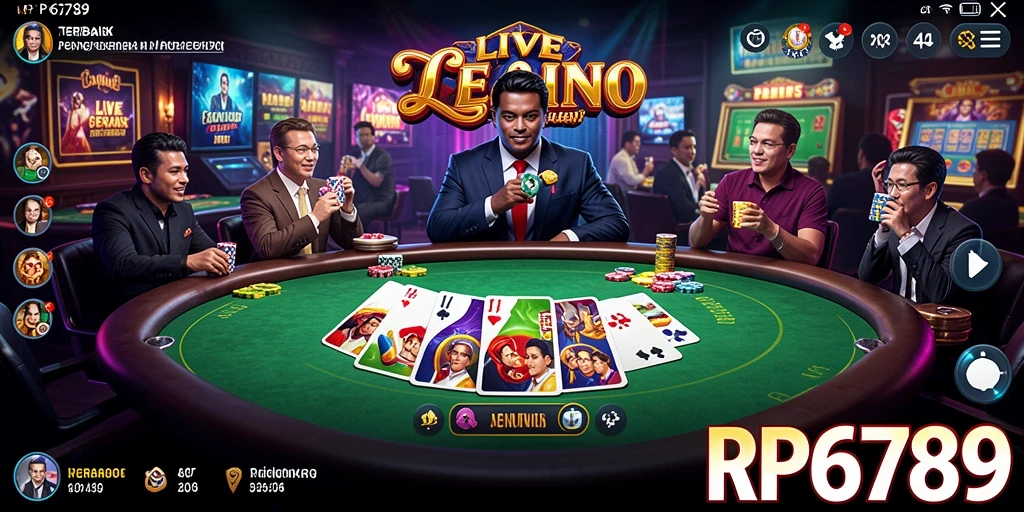 Tampilan gameplay Live Casino yang mendebarkan di RP6789.