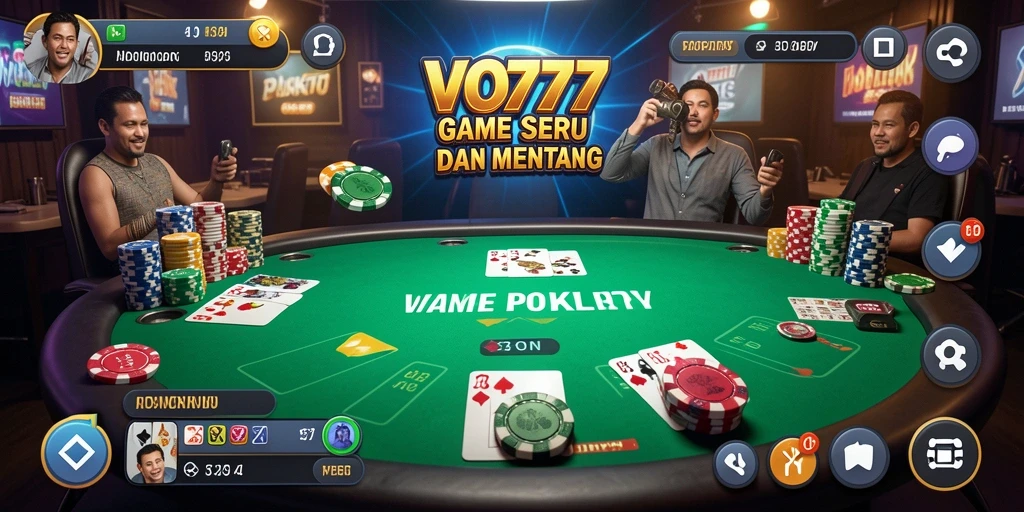 Tampilan gameplay VO777 yang seru dan mendebarkan saat bermain poker.